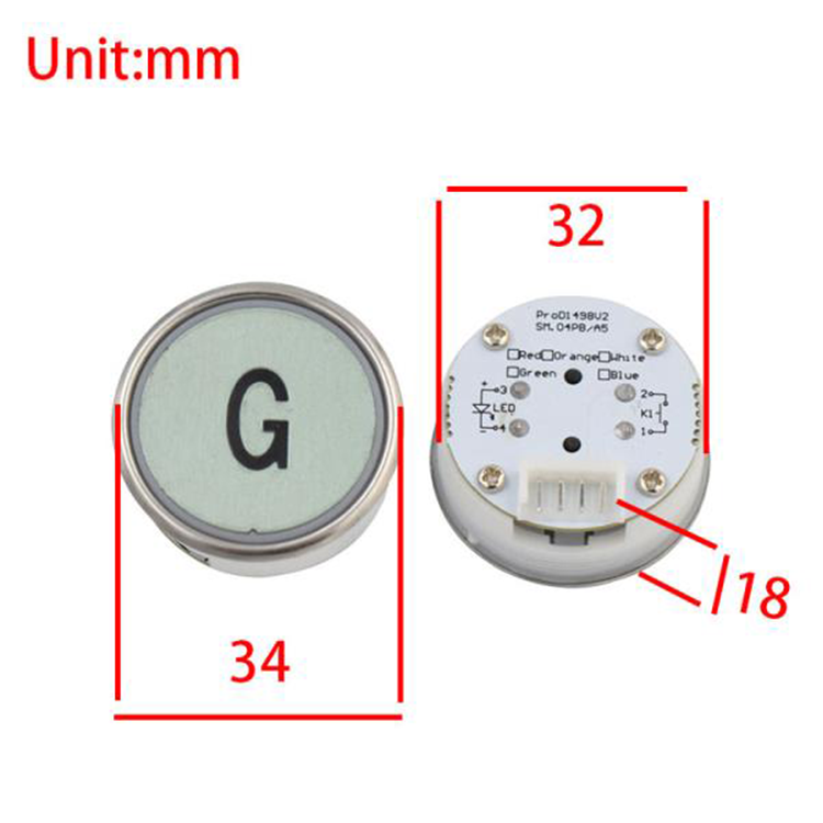 EB410D1 Elevator Round Push Button