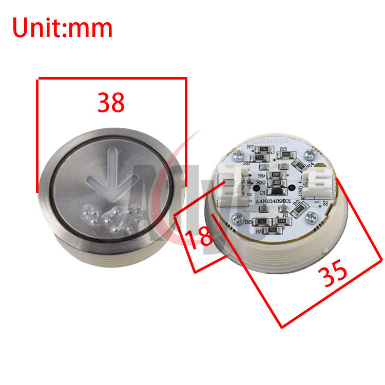 A4N3384129 Elevator Push Button With Braille