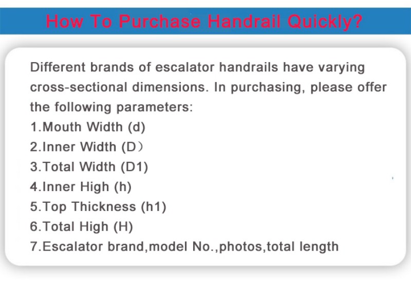 how to purchase escalator handrail