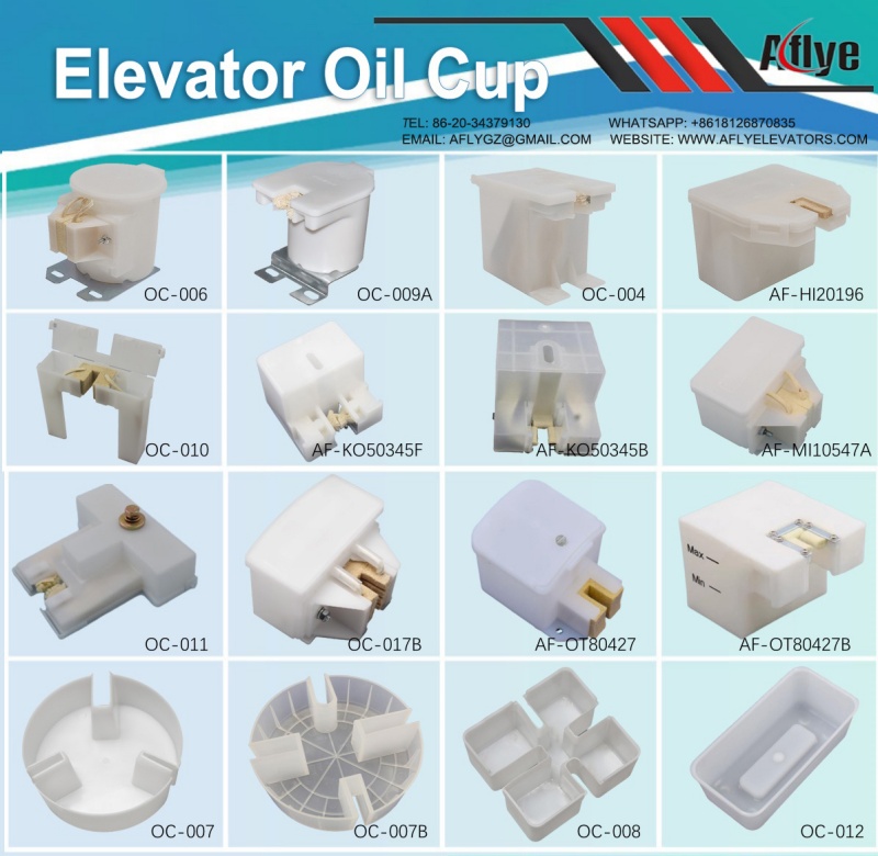 elevator guide rail oiler oil cups