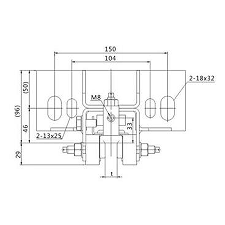 AF-OX-B22 Elevator Lift Sliding Guide Shoe For 10 /16mm Guide Rail