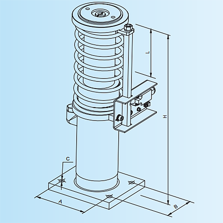 YH54/280 Elevator Parts Lift Black Spring Buffer