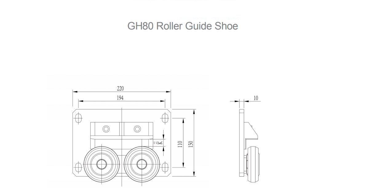 AF-GH80 Elevator Lift Roller Guide Shoes