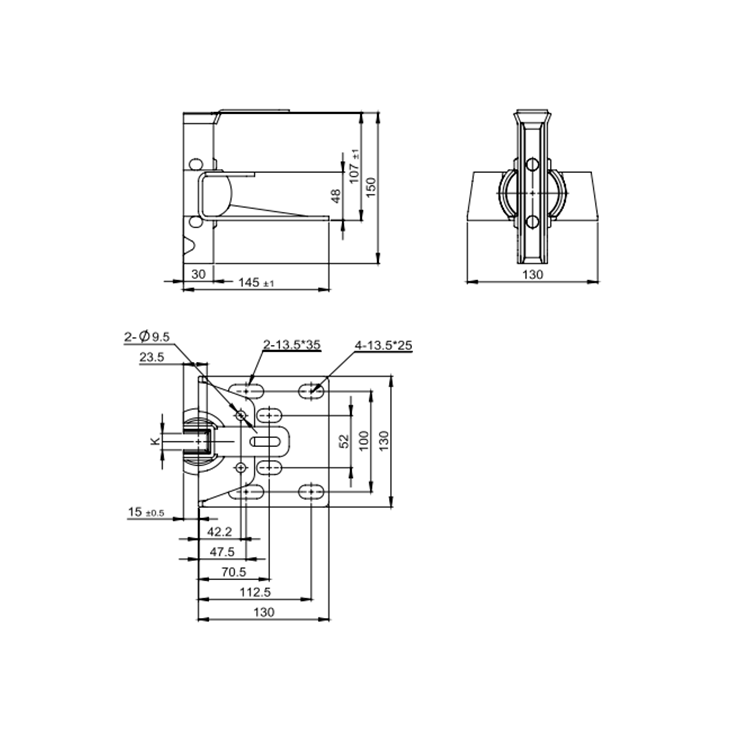 AF-HF-08C Elevator Counterweight Slide Guide Shoe With Green Insert 