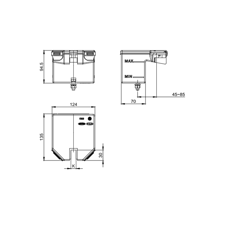 AF-YB20 Elevator Lift Square Oil Cup