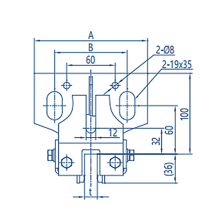 AF-OX-029 Elevator Lift Guide Shoe For 09/10/16mm Guide Rail