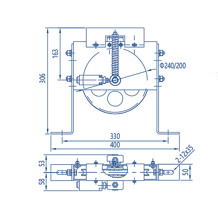 AF-OX-100H Elevator Lift Conventional Tension Device 