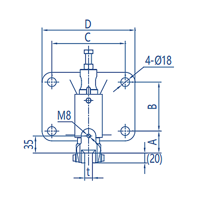 AF-OX-T22 Elevator Lift Counterweight Sliding Guide Shoe