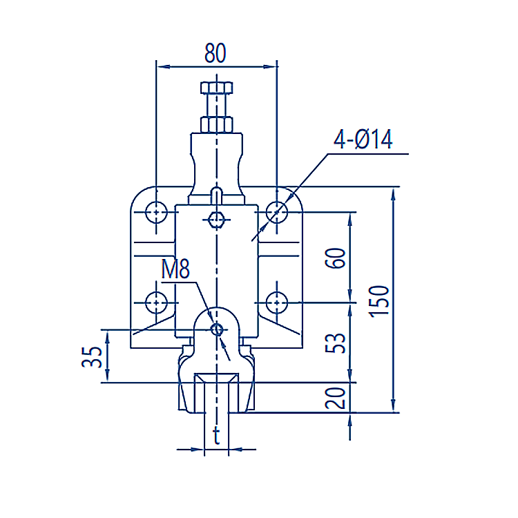 AF-OX-T15 2.5m/s Elevator Counterweight Slide Guide Shoe 