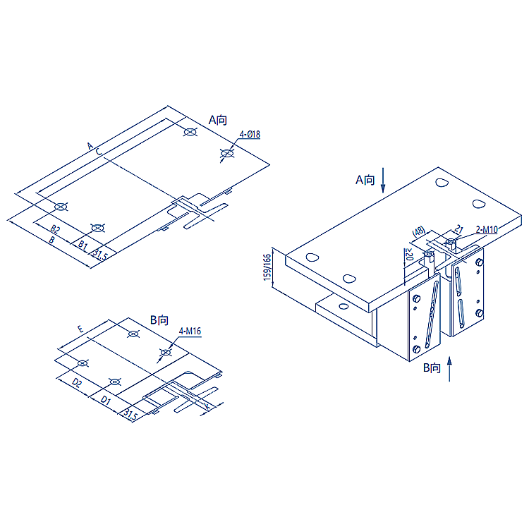 AF-OX-388 Elevator car counterweight Instantaneous Safety Gear