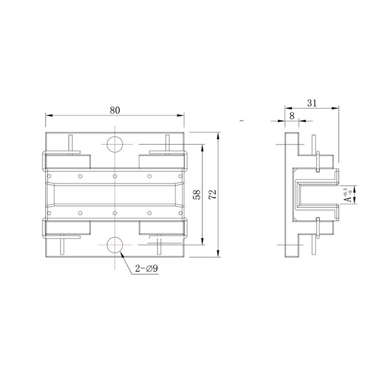 AF-HZ12 Elevator Lift Parts Main Rail Sliding Guide Shoe