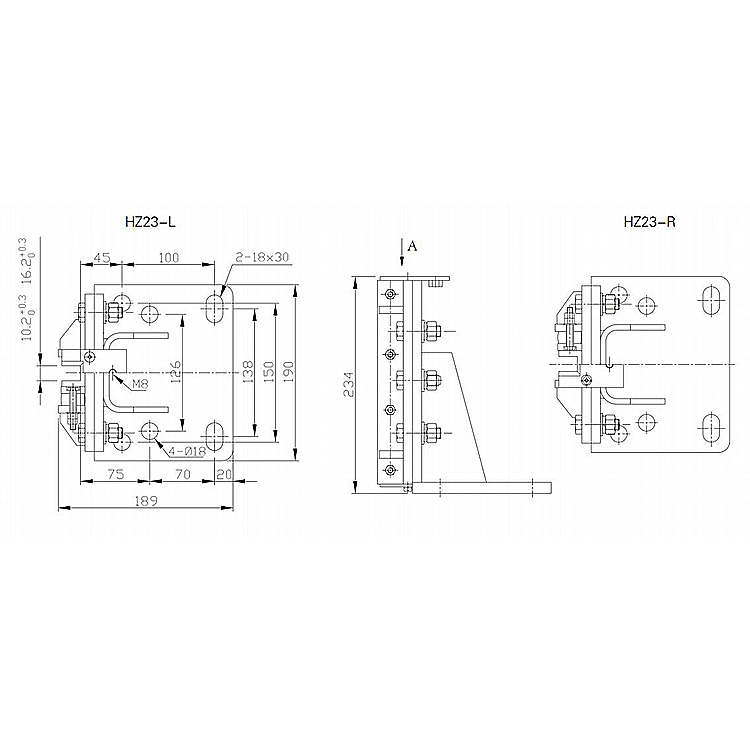 AF-HZ23 Elevator Car Sliding Guide Shoe For 10/16/19 Guide Rail