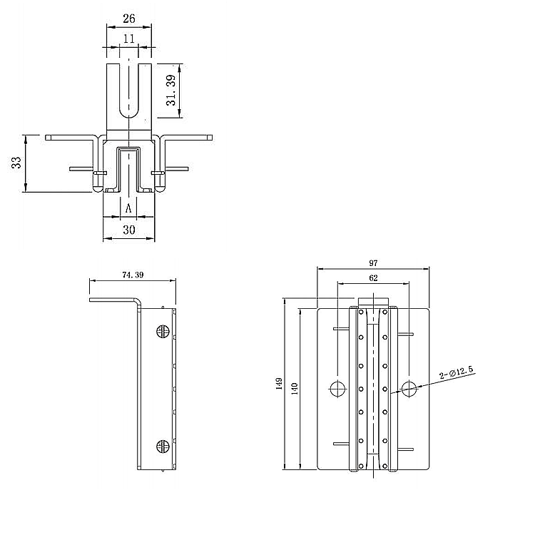 AF-HZ6C 2.0m/s Elevator Car Main Rail Slide Guide Shoe