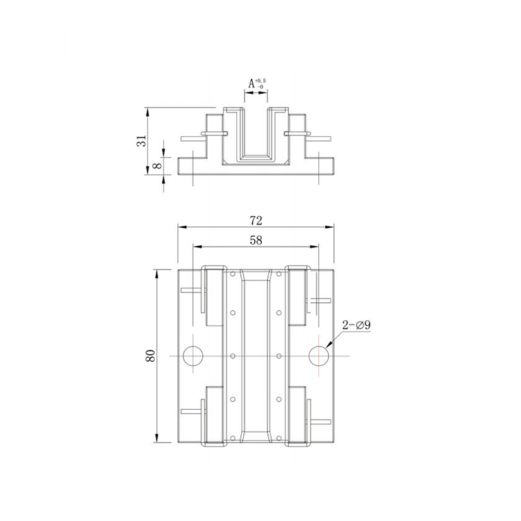 AF-HZ9 Elevator Elastic Sliding Guide Shoe For 5/9/10/16/16.4 Guide Rail