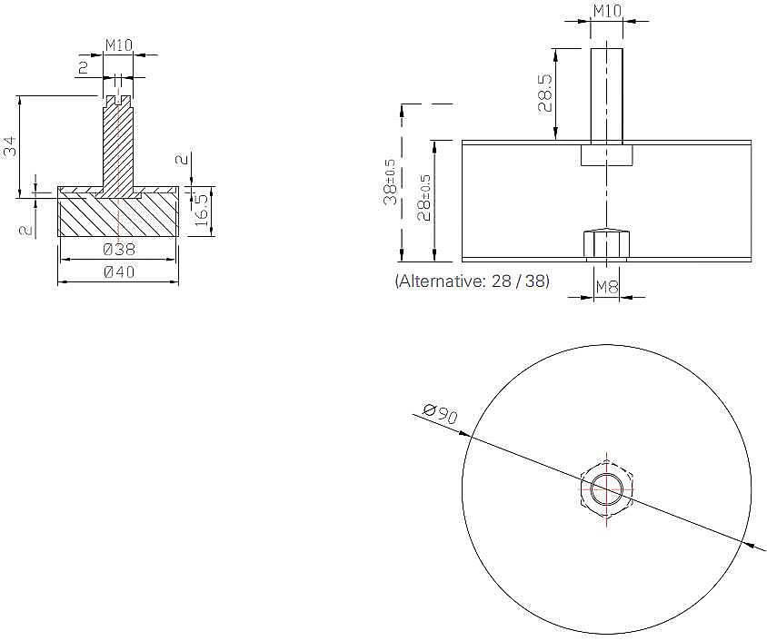 AF-IRD Elevator Isolation Rubber Damper