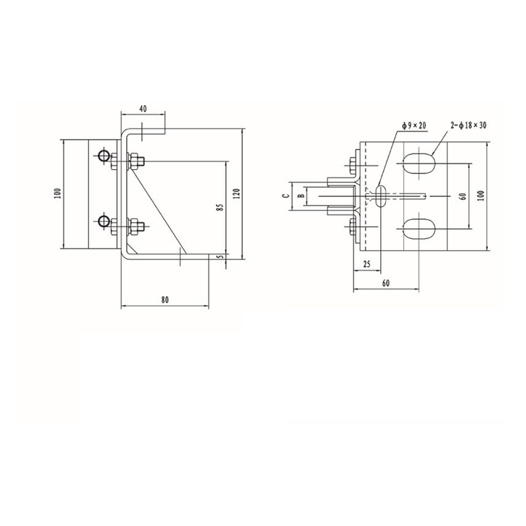 DX-H6 Elevator Counterweight Guide Shoe For 10/16 mm Guide Rail