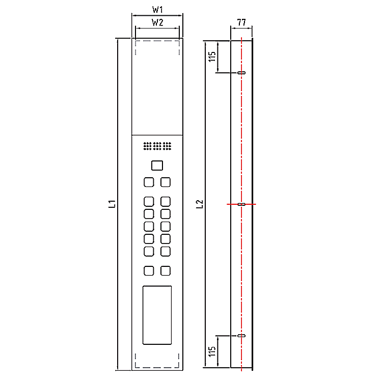 MBT-COP-D Elevator COP Cabin Panel With Elevator Push Buttons