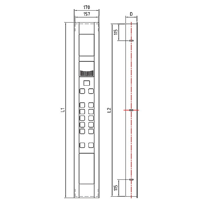 MBT-HOP-G Elevator electric parts Stainless Steel Material Type Elevator COP