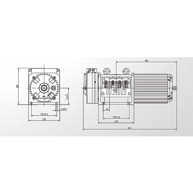 630kg Elevator Roomless Grooved Belt Traction Machine