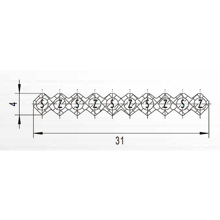 AF-XP-B30N Elevator Lift Grooved Belt 