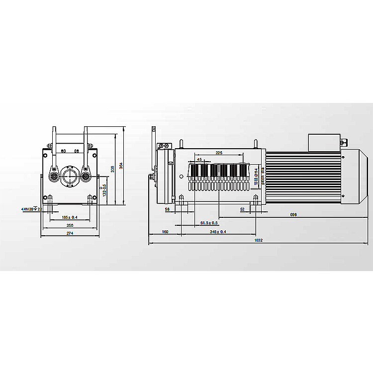 2000kg Elevator Lift Freight Grooved Belt Traction Machine