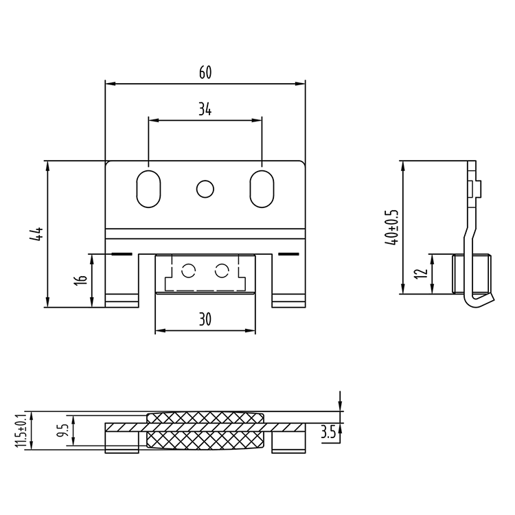 AF-A1027A300.2S Elevator Lift Door Shoe Door Slider 