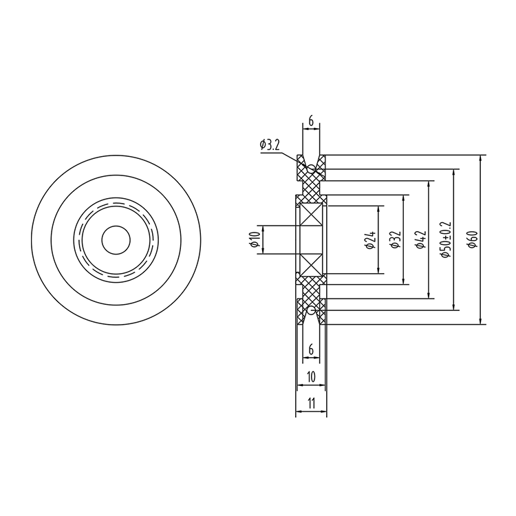 AF-D228005A Elevator Weight Belt Pulley