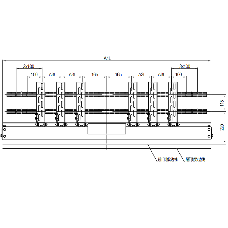 AF-OMJ-202A Elevator 4-Leafs Center Opening Permanent Magnet Synchronous Door Operator Car Top Installation