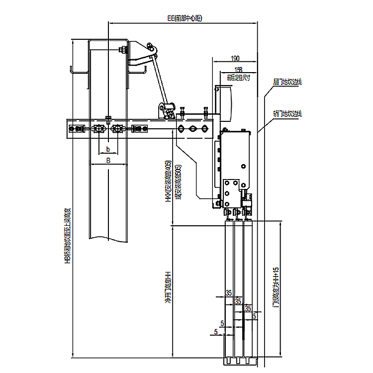 AF-OMJ-602B Elevator 3-Leafs Side Opening Permanent Magnet Synchronous Door Operator Straight Beam Installation