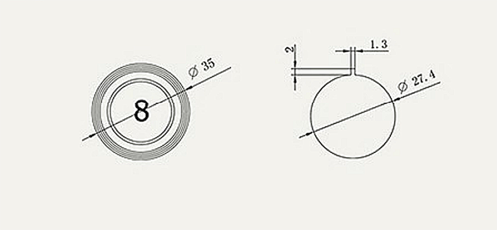 AF-PB32 Elevator Lift Parts Round Push Button 