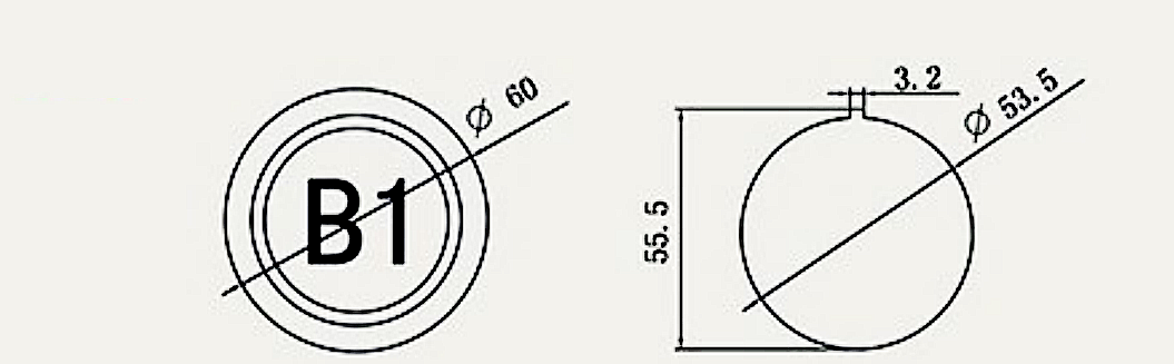 AF-PB59 Elevator Stainless Push Button D53.5mm