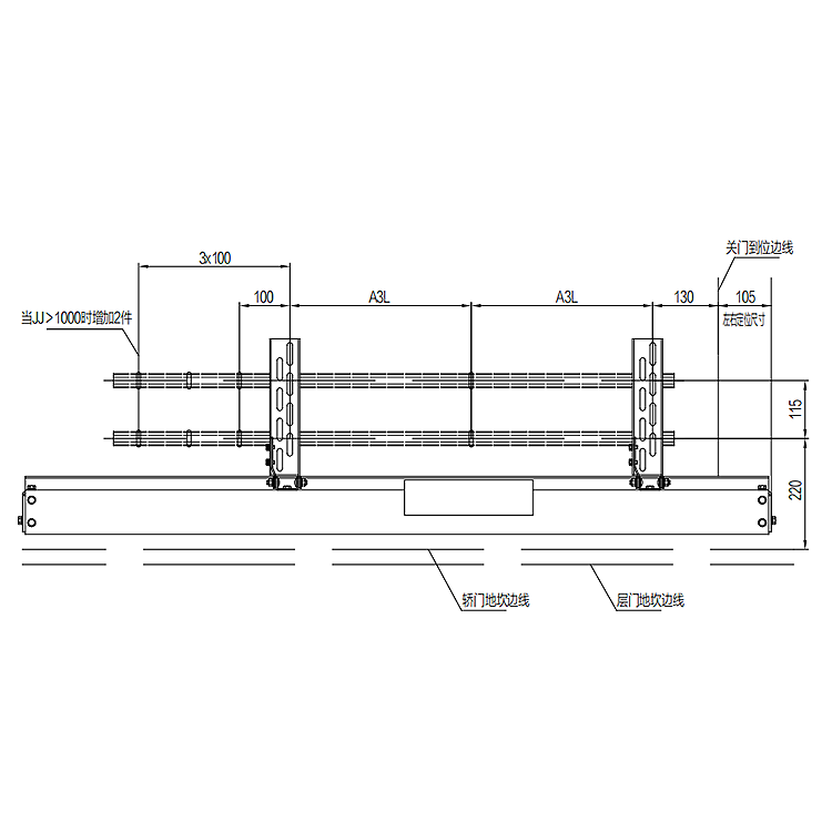 AF-OMJ-502A Elevator 2-Leafs Side Opening Permanent Magnet Synchronous Door Operator Car Top Installation