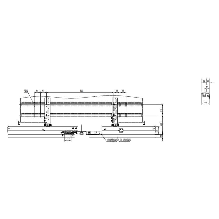 AF-OMJ-102A Elevator 2-Leafs Center Opening Permanent Magnet Synchronous Door Operator Car Top Installation