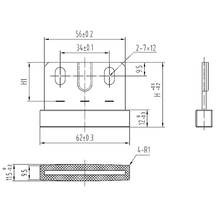 AF-C1022002 Elevator Straight-Board Door Slider