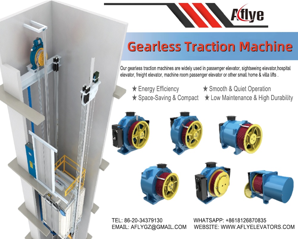 gearless elevator traction machine